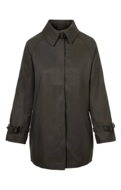 Ladies 3/4 Length Microfibre Raincoat 17 Ladies 3/4 Length Microfibre Raincoat -House Of Bruar TS40800OLIVE 1
