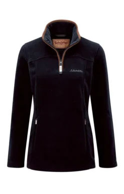 Ladies Schoffel Tilton 1/4 Zip Fleece 11 Ladies Schoffel Tilton 1/4 Zip Fleece -House Of Bruar TS56953NAVY 2
