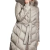 Ladies Betty Barclay Hooded Quilted Coat With Fur