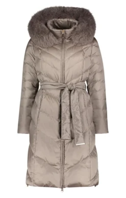 Ladies Betty Barclay Hooded Quilted Coat With Fur 9 Ladies Betty Barclay Hooded Quilted Coat With Fur -House Of Bruar TS98703DRKALMOND 2