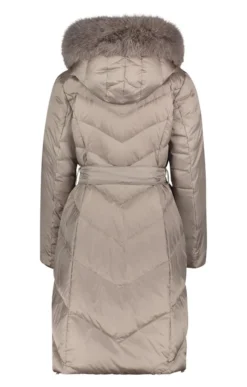 Ladies Betty Barclay Hooded Quilted Coat With Fur 10 Ladies Betty Barclay Hooded Quilted Coat With Fur -House Of Bruar TS98703DRKALMOND 3