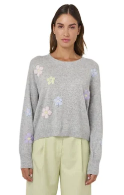 Ladies Polly Floral Crew Neck Sweater