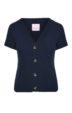 Ladies Cashmere Cropped Cardigan