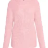 Ladies Ribbed Cotton V Neck Jumper