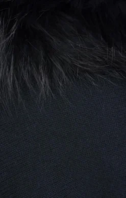 Fox Fur & Cashmere Poncho -House Of Bruar TT05063BLACK 2