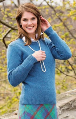 Ladies Munrospun Shetland Crew Neck