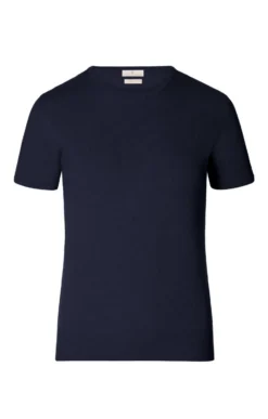 Ladies Cashmere 2 Ply Short Sleeve Crew Neck 12 Ladies Cashmere 2 Ply Short Sleeve Crew Neck -House Of Bruar TT14201NAVY 1