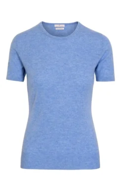 Ladies Cashmere 2 Ply Short Sleeve Crew Neck 13 Ladies Cashmere 2 Ply Short Sleeve Crew Neck -House Of Bruar TT14201PERIWINKLE 1