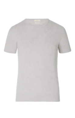 Ladies Cashmere 2 Ply Short Sleeve Crew Neck 14 Ladies Cashmere 2 Ply Short Sleeve Crew Neck -House Of Bruar TT14201SILVER 1
