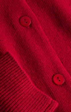 Ladies Cashmere 2 Ply Crew Cardigan 13 Ladies Cashmere 2 Ply Crew Cardigan -House Of Bruar TT14202GARNET 1