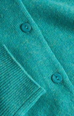 Ladies Cashmere 2 Ply Crew Cardigan 16 Ladies Cashmere 2 Ply Crew Cardigan -House Of Bruar TT14202SEAGREEN 1