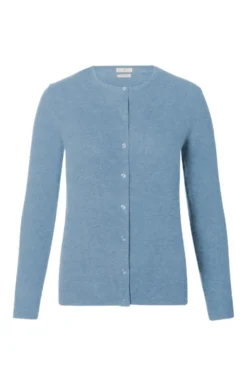 Ladies Cashmere 2 Ply Crew Cardigan 17 Ladies Cashmere 2 Ply Crew Cardigan -House Of Bruar TT14202SKY 1