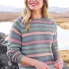 Ladies Lambswool Stripe Crew