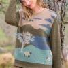 Ladies Lambswool Landscape Sweater