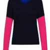 Ladies Cashmere Multi-Coloured V-Neck