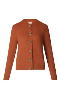 Ladies Cashmere Jewel Button Cardigan 7 Ladies Cashmere Jewel Button Cardigan -House Of Bruar TT22659WARMGINGER 1