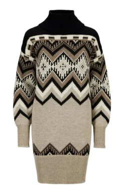 Ladies Dale Of Norway Skala Dress -House Of Bruar TT22683SANDBLACKSTONE 3