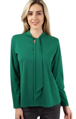 Ladies Neck Tie V-Neck Top