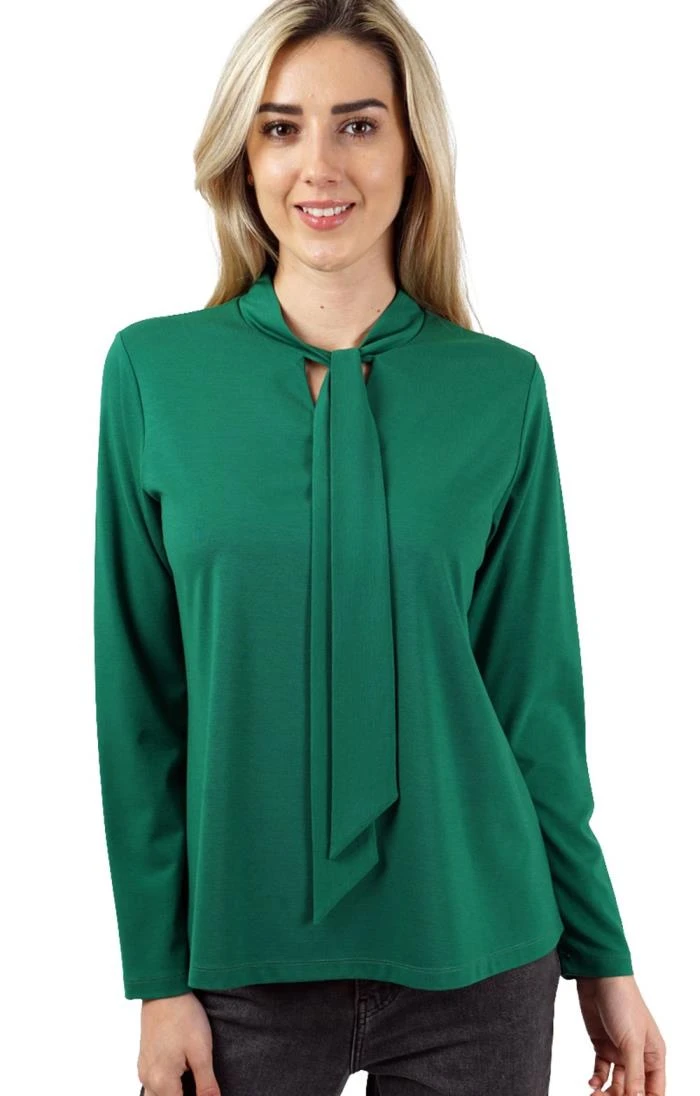 Ladies Neck Tie V-Neck Top 1 Ladies Neck Tie V-Neck Top