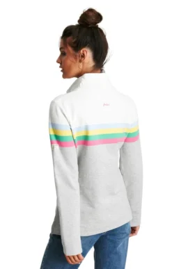 Ladies Joules Saunton Funnel Neck Sweater 12 Ladies Joules Saunton Funnel Neck Sweater -House Of Bruar TT32188GREYMARLSTRIPE 1