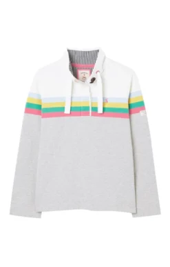 Ladies Joules Saunton Funnel Neck Sweater 13 Ladies Joules Saunton Funnel Neck Sweater -House Of Bruar TT32188GREYMARLSTRIPE 2