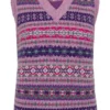 Ladies Fairisle V-Neck Slip Over