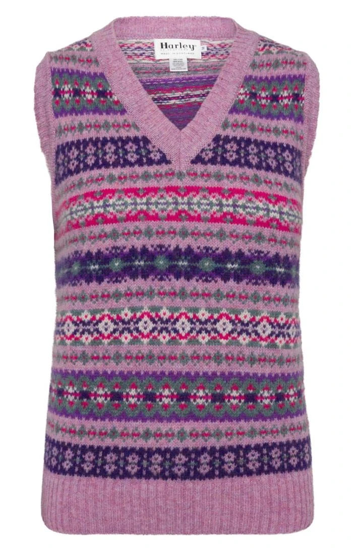 Ladies Fairisle V-Neck Slip Over 1 Ladies Fairisle V-Neck Slip Over