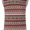 Ladies Allover Fairisle Sleeveless Pullover