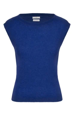 Ladies Sleeveless Cashmere Crew Neck Sweater