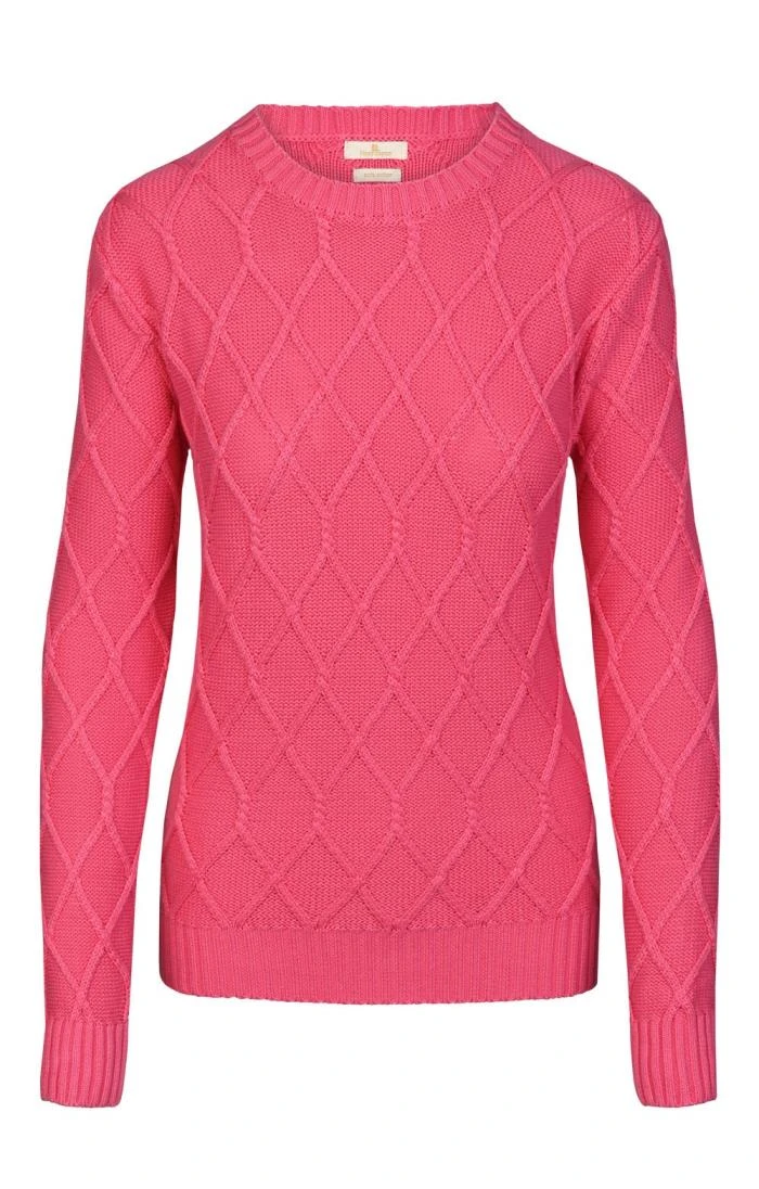 Ladies Cotton Basket Stitch Crew 1 Ladies Cotton Basket Stitch Crew