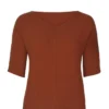 Ladies Cotton Moss Stitch V Neck