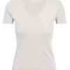 Ladies Plain V Neck Short Sleeved Tee