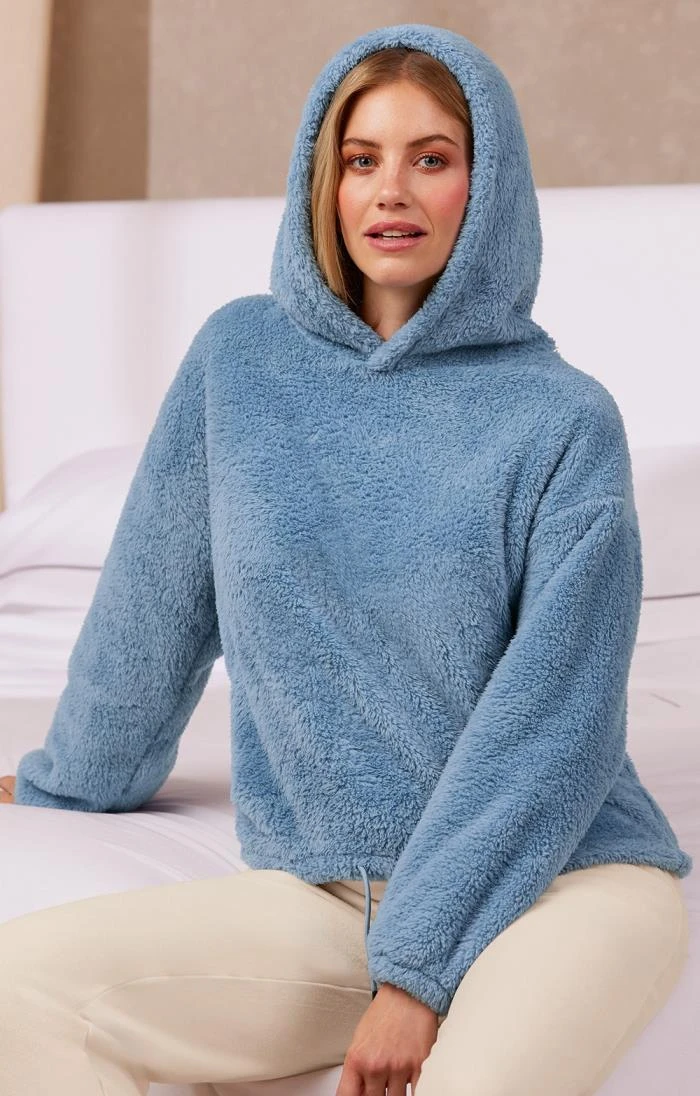 Ladies Teddy Fleece Hoodie 2 Ladies Teddy Fleece Hoodie - Image 2