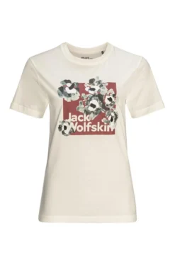 Ladies Jack Wolfskin Florell Box T-Shirt -House Of Bruar TW23501EGRET 2