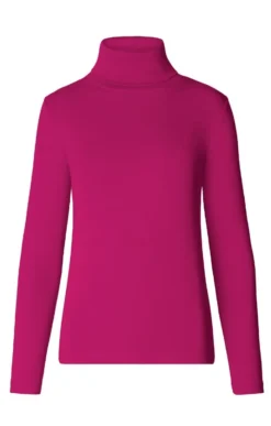 Cotton Roll Neck -House Of Bruar TW39700RASPBERRY 1