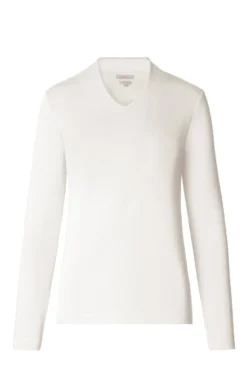 Cotton V Neck -House Of Bruar TW39702OFFWHITE 1